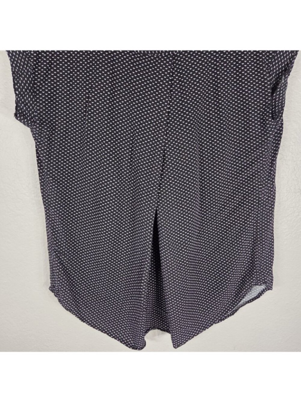 JACHS Girlfriend Black White Cap Sleeve Button Up Shirt Size S Collared Rayon - Picture 10 of 13
